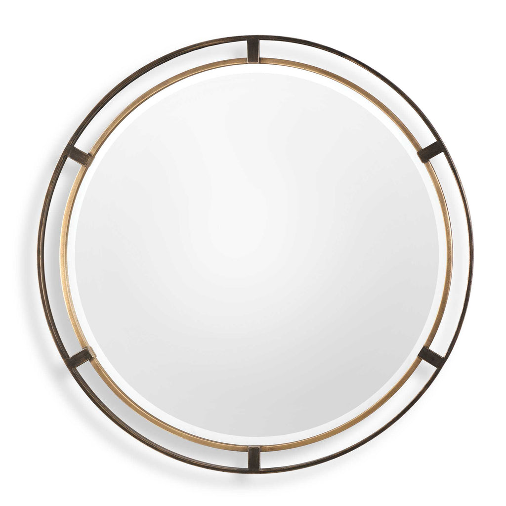Carrizo Bronze Round Mirror