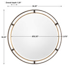 Carrizo Bronze Round Mirror