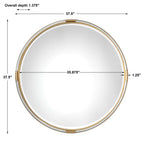 Mackai Round Gold Mirror