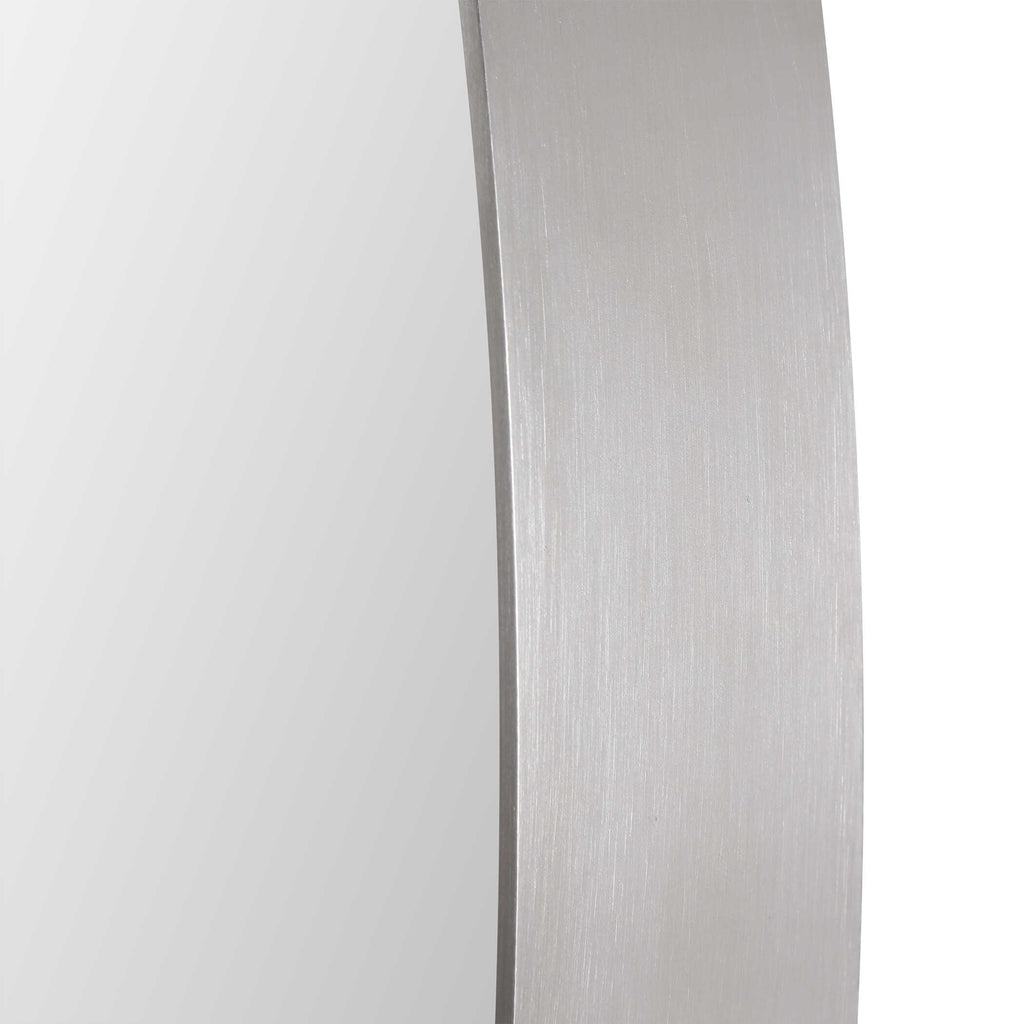 Pursley Brushed Nickel Oval Mirror