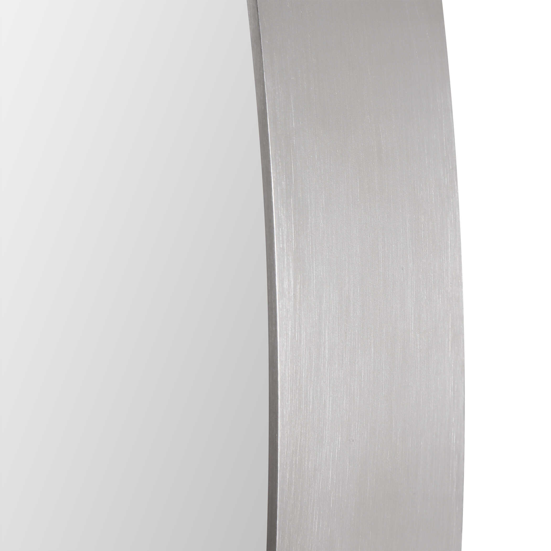 Pursley Brushed Nickel Oval Mirror