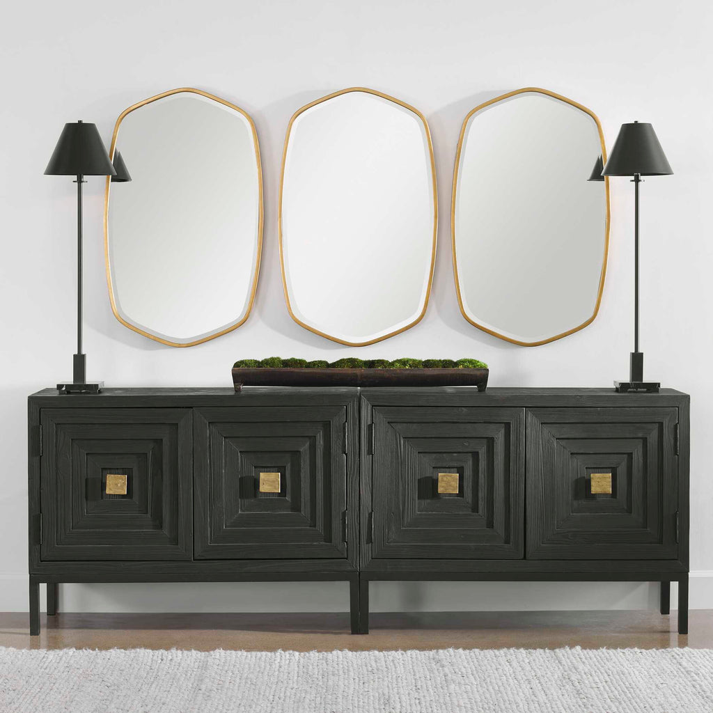 Duronia Antiqued Gold Mirror