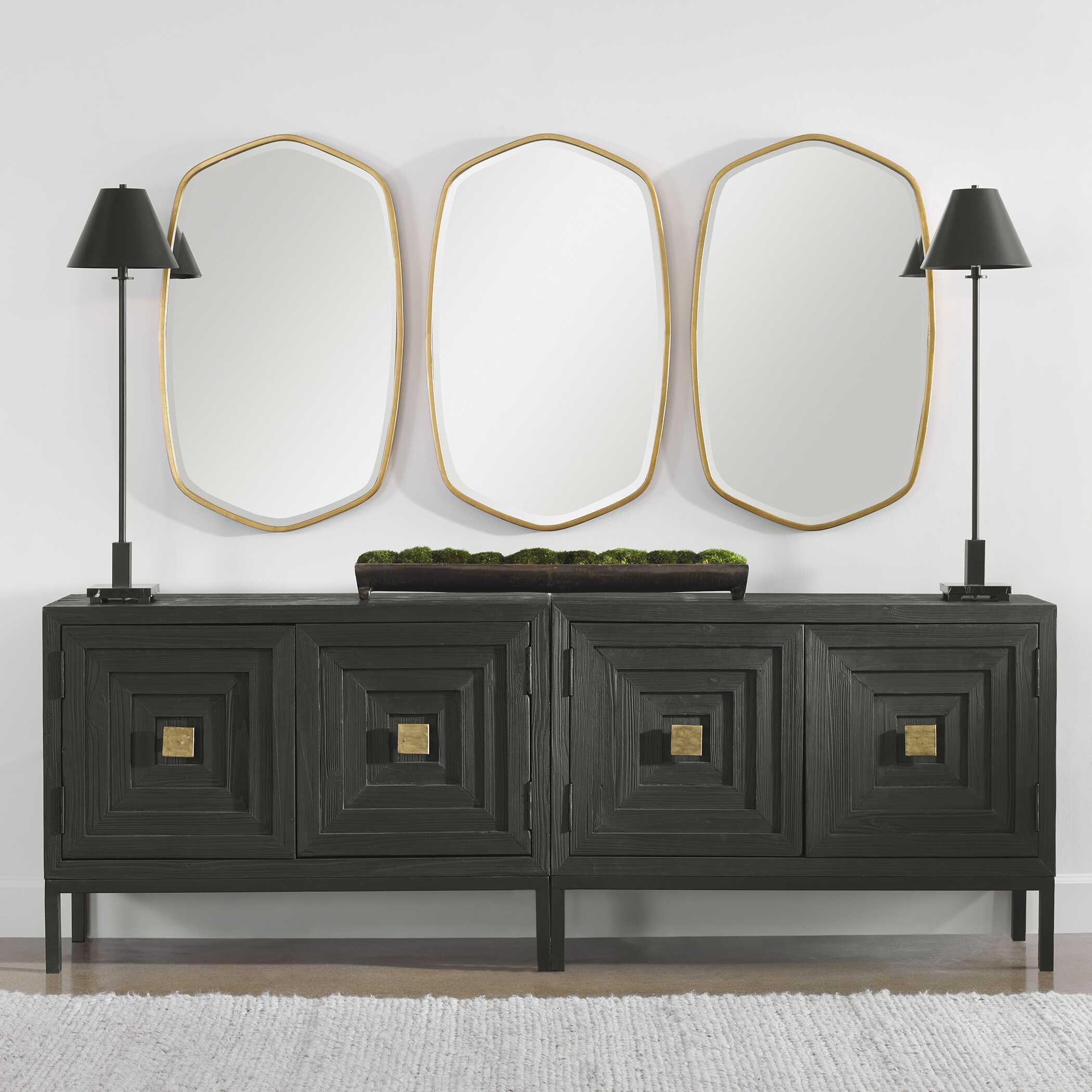 Duronia Antiqued Gold Mirror