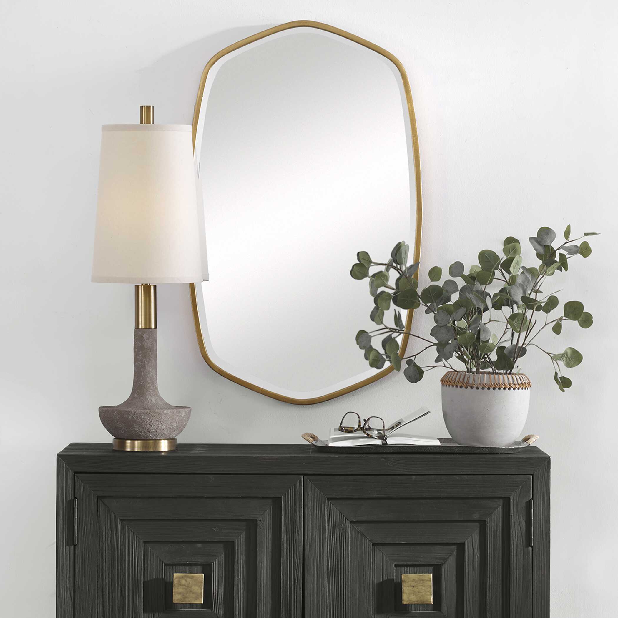 Duronia Antiqued Gold Mirror