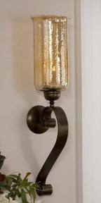 Joselyn Bronze Candle Wall Sconce