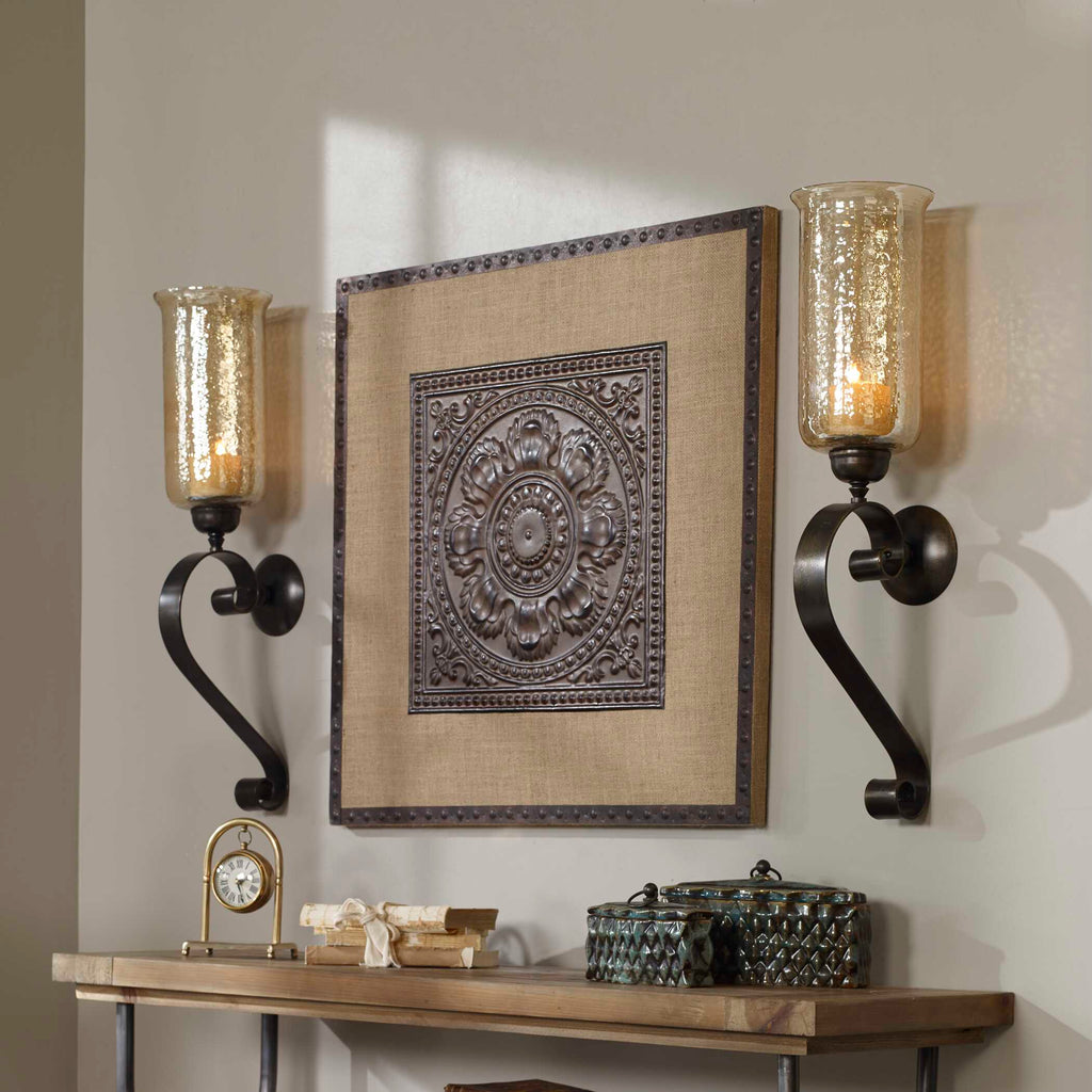Joselyn Bronze Candle Wall Sconce