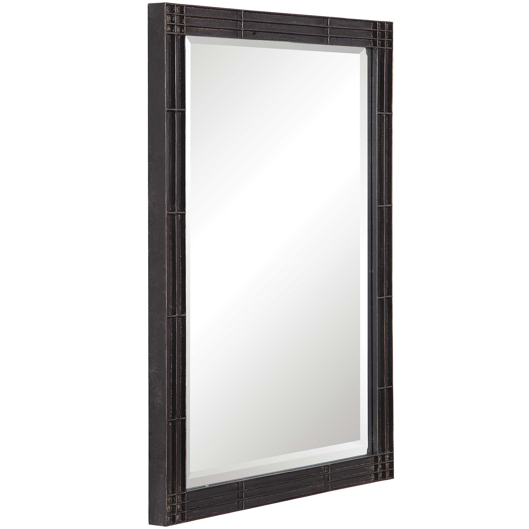 Gower Aged Black Vanity Mirror