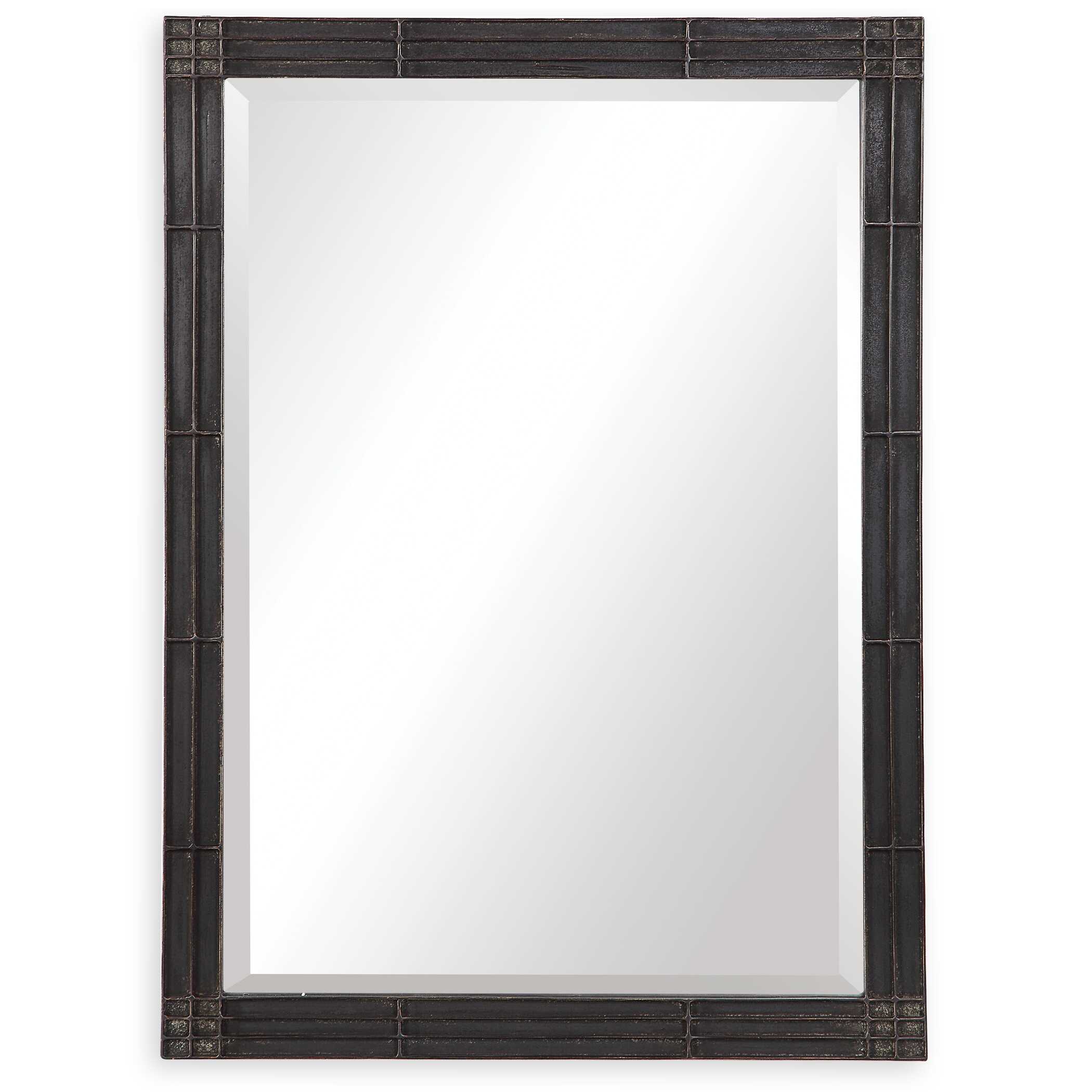Gower Aged Black Vanity Mirror