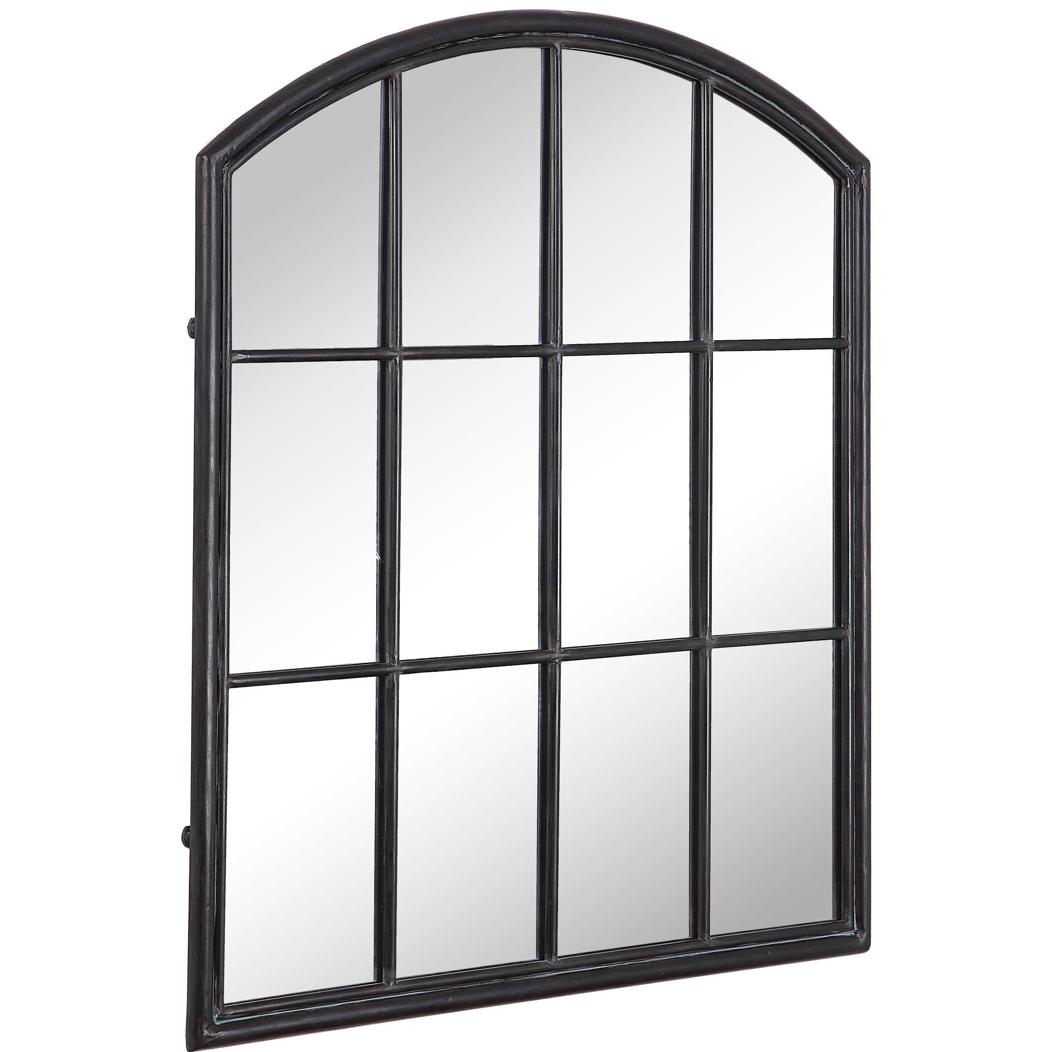 Lyda Aged Black Arch Mirror