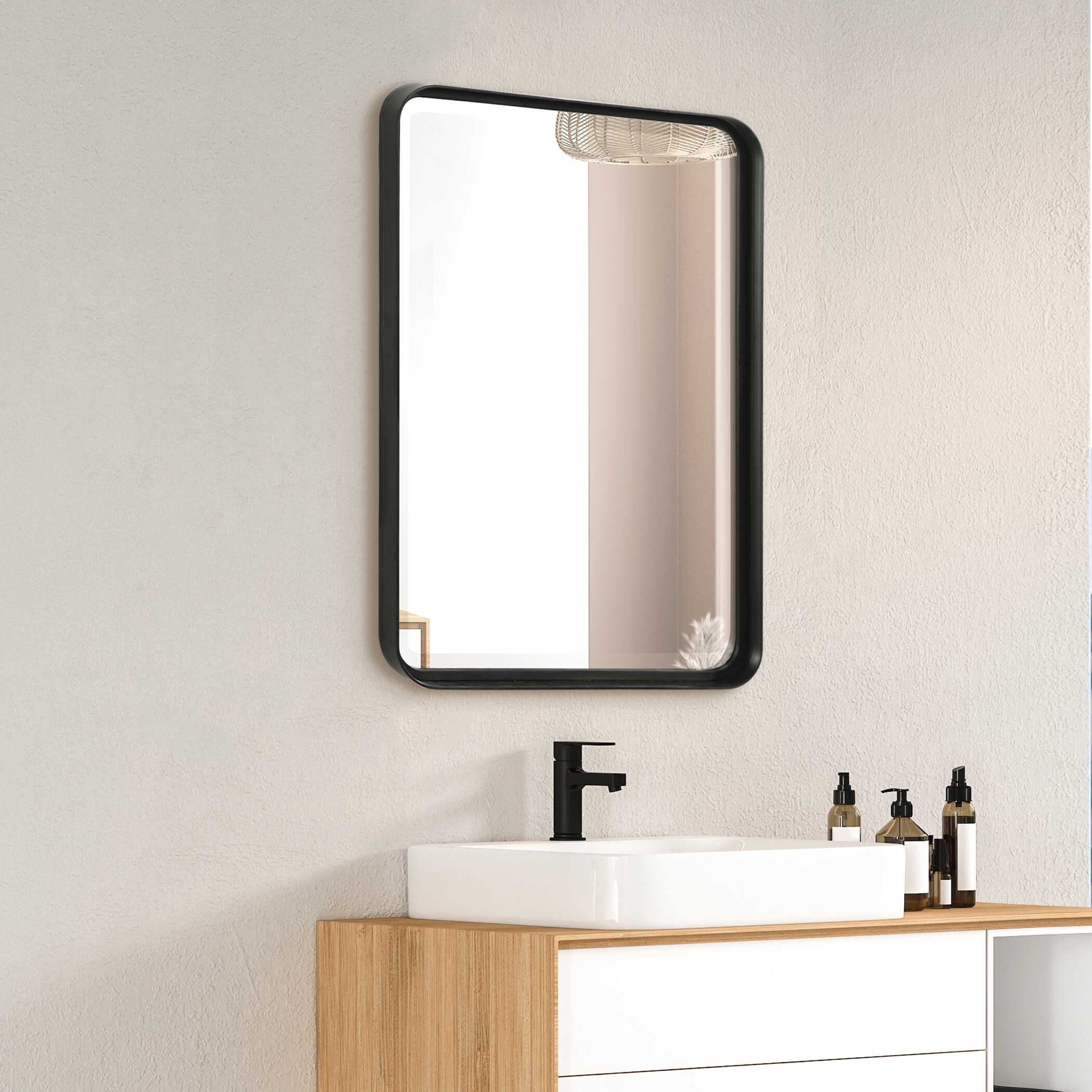 Croften Black Vanity Mirror