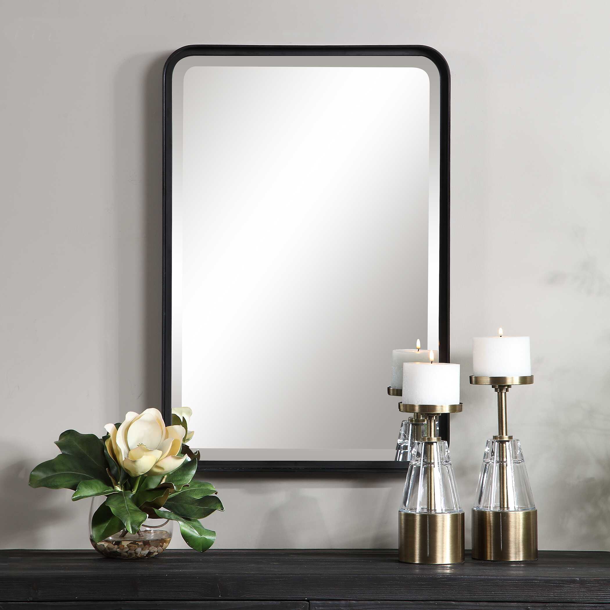 Croften Black Vanity Mirror