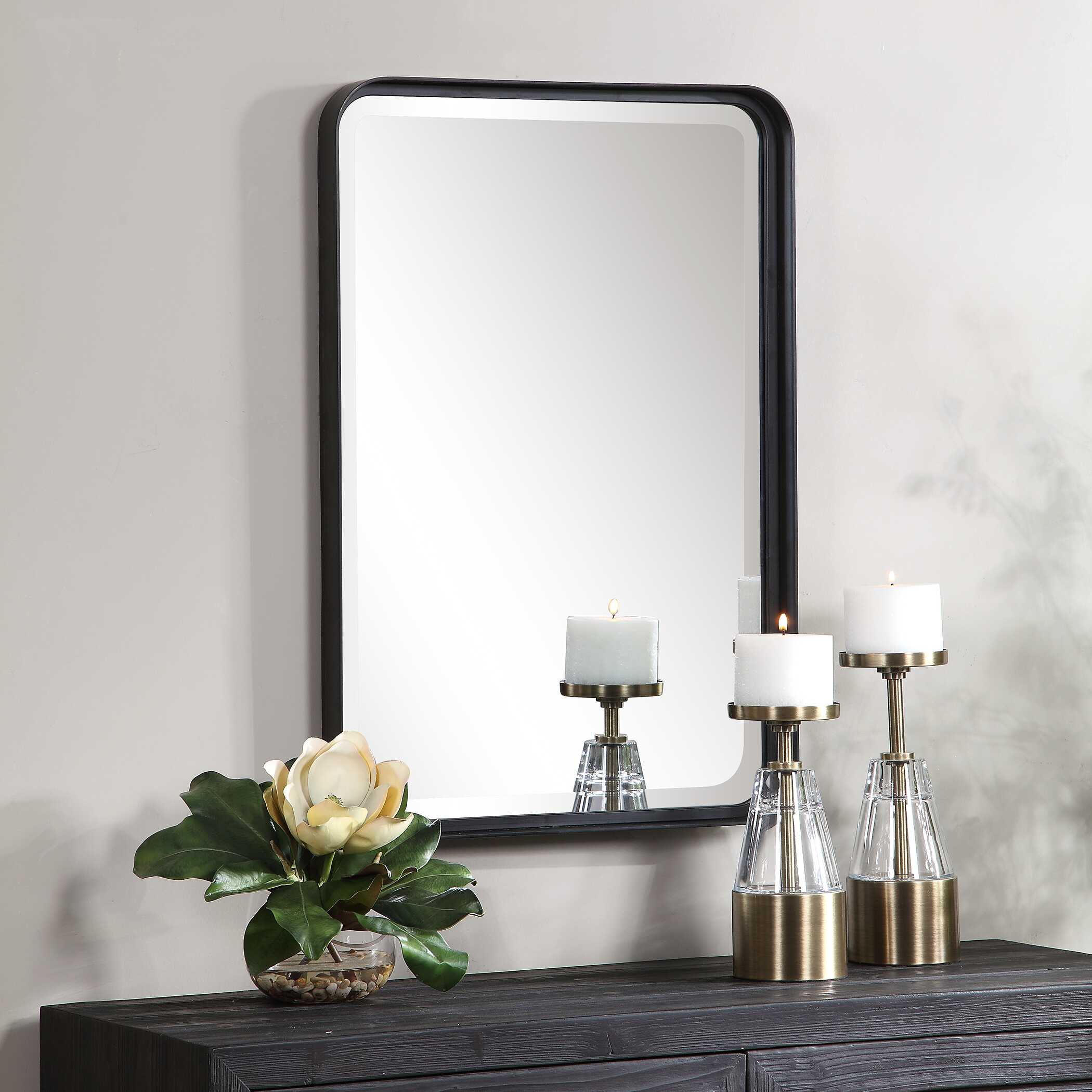 Croften Black Vanity Mirror