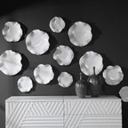 Abella Ceramic Wall Decor Set/3 White