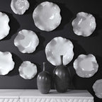 Abella Ceramic Wall Decor Set/3 White