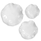 Abella Ceramic Wall Decor Set/3 White