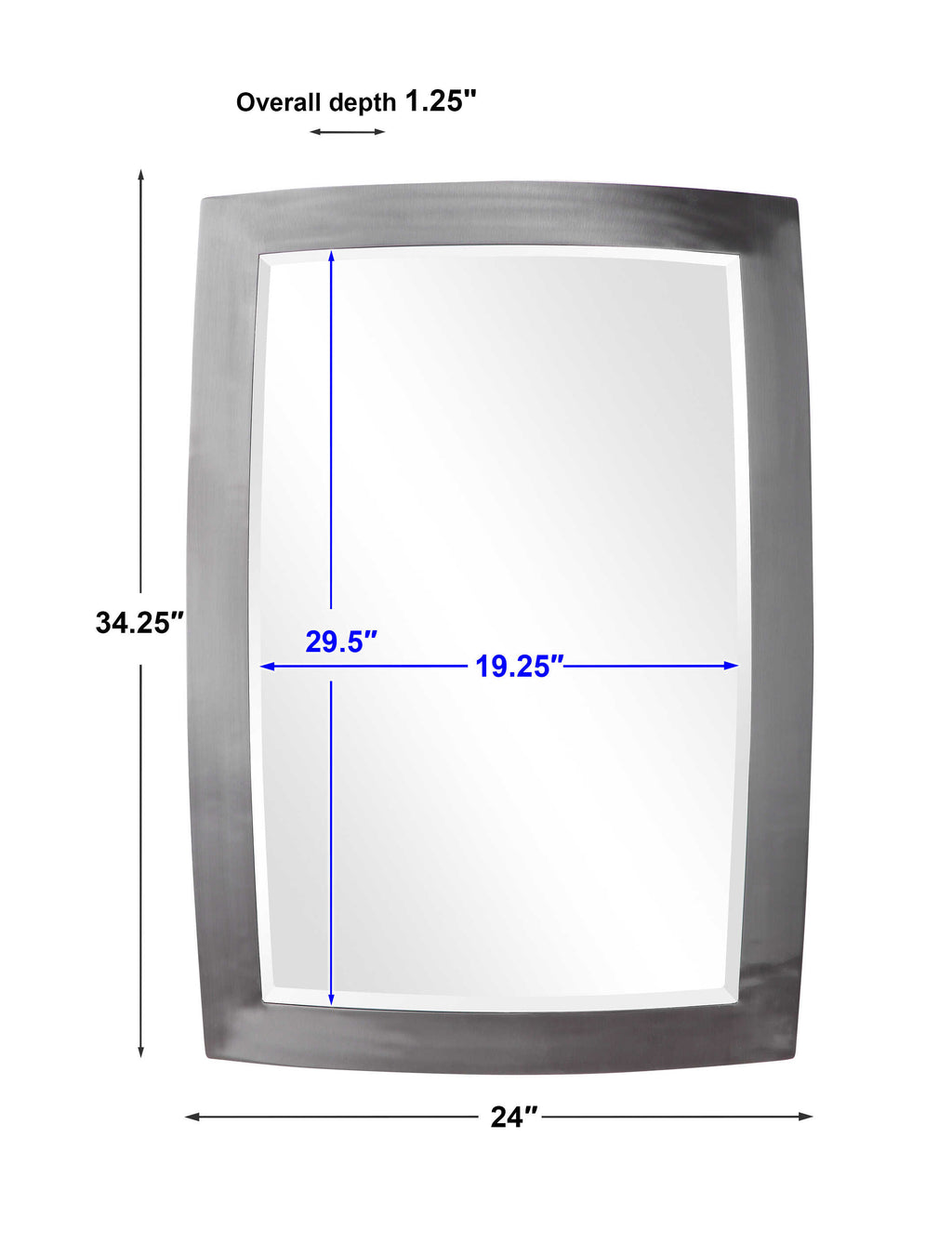 Haskill Brushed Nickel Mirror