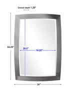 Haskill Brushed Nickel Mirror
