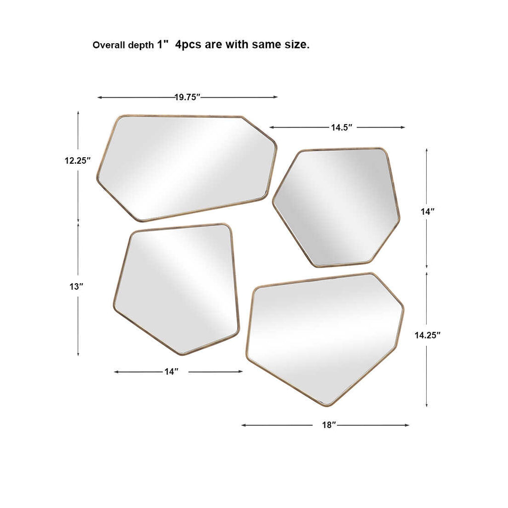 Linneah Modern Mirrors Set/4