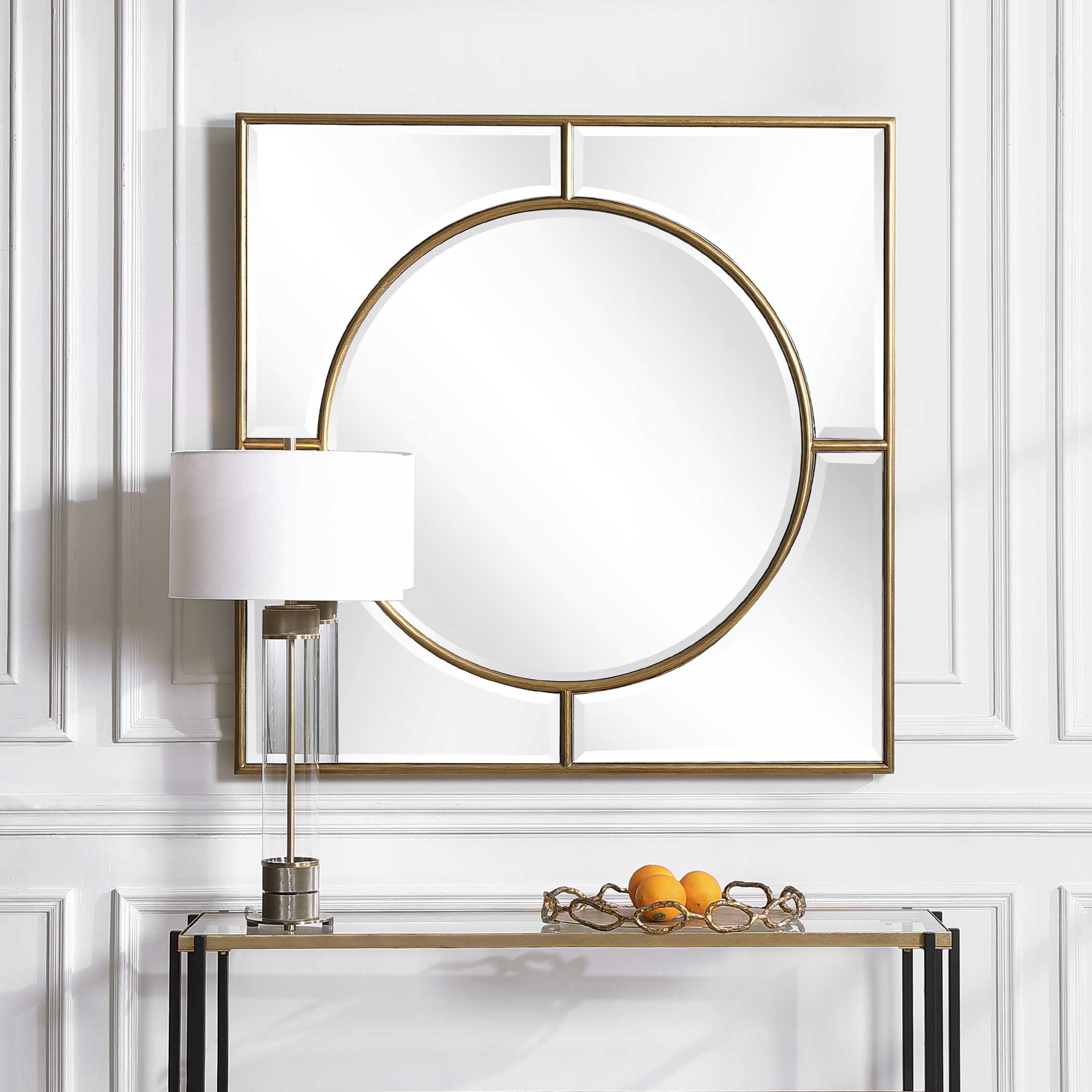 Stanford Gold Square Mirror