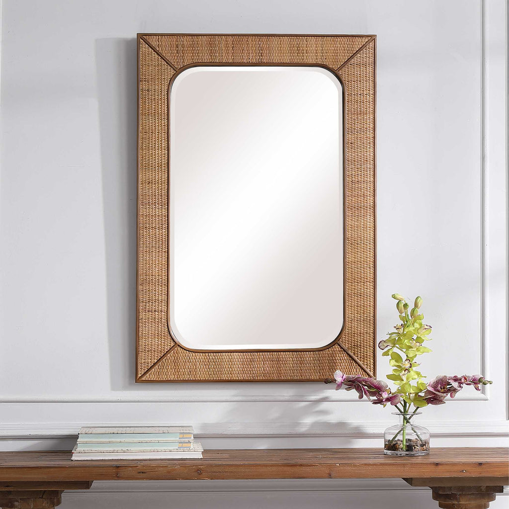 Tahiti Rattan Mirror