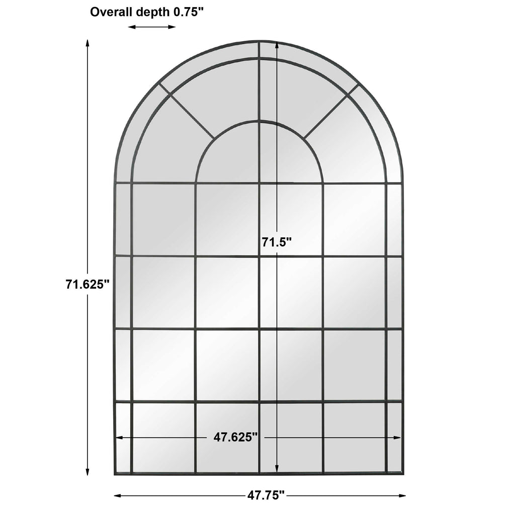 Grantola Black Arch Iron Mirror