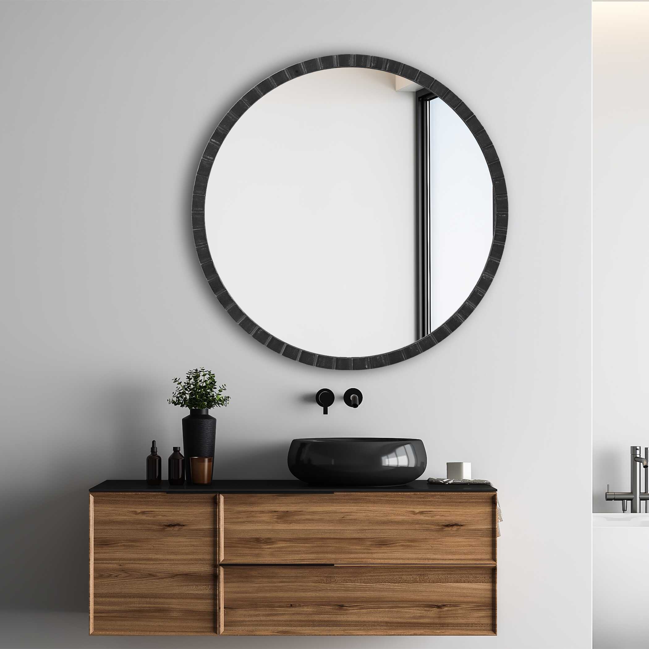 Dandridge Round Industrial Mirror