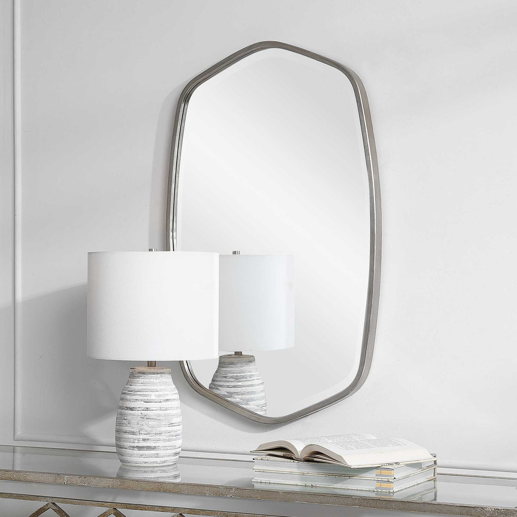 Duronia Brushed Silver Mirror