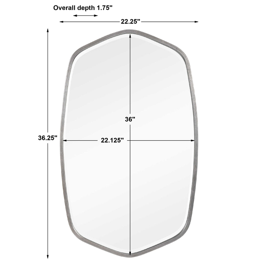 Duronia Brushed Silver Mirror