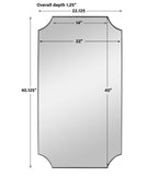 Lennox Black Scalloped Corner Mirror