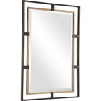 Carrizo Gold & Bronze Rectangle Mirror