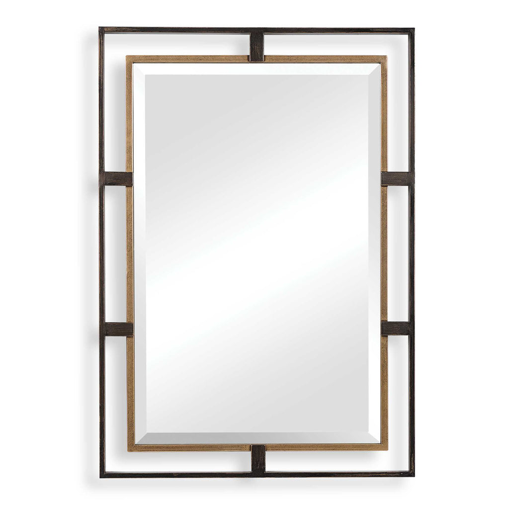Carrizo Gold & Bronze Rectangle Mirror