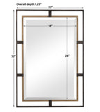 Carrizo Gold & Bronze Rectangle Mirror