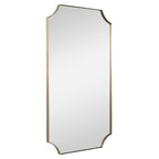 Lennox Brass Scalloped Corner Mirror