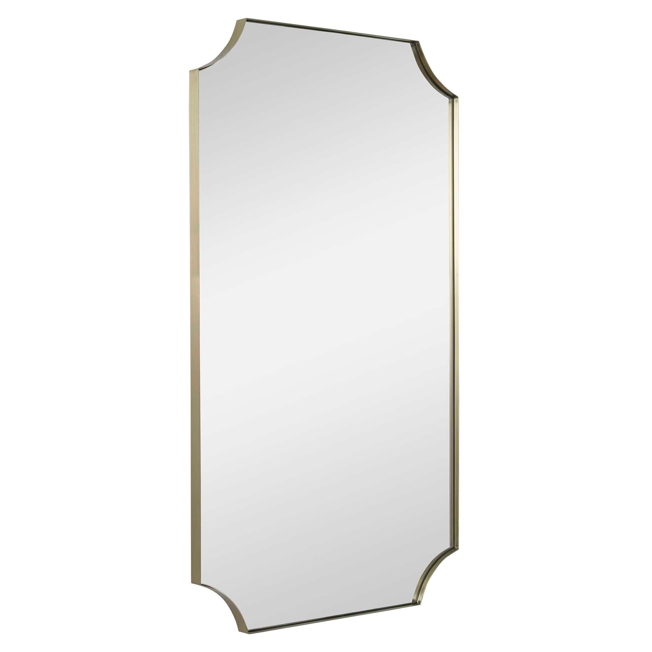 Lennox Brass Scalloped Corner Mirror