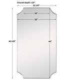 Lennox Brass Scalloped Corner Mirror