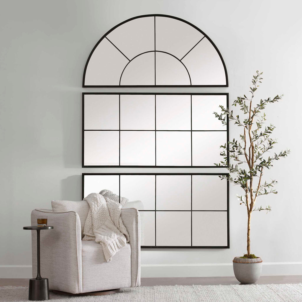Rousseau Iron Window Mirror