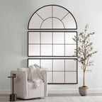 Rousseau Iron Window Arch Mirror