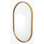 Varina Minimalist Gold Oval Mirror