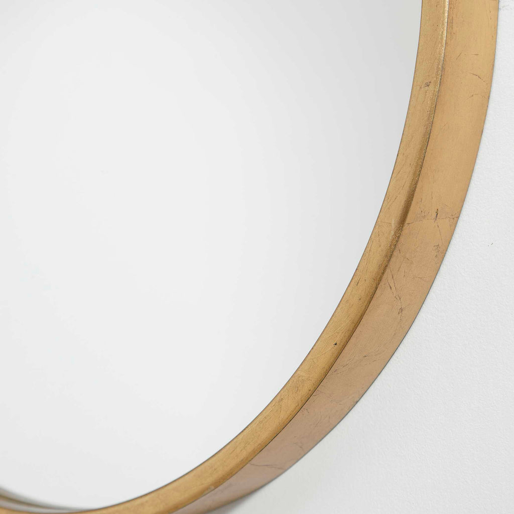 Varina Minimalist Gold Oval Mirror