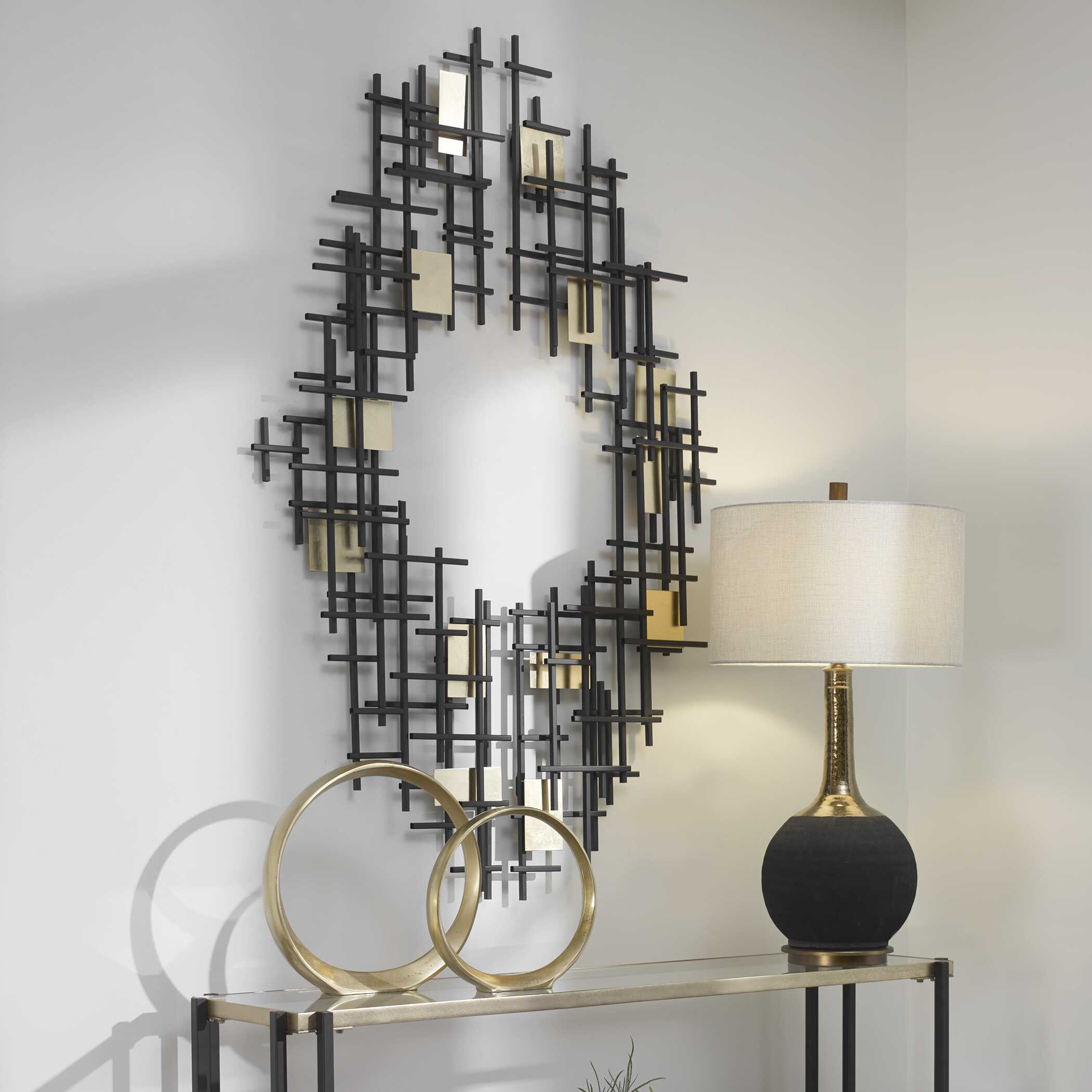Reflection Metal Grid Wall Decor Set/2