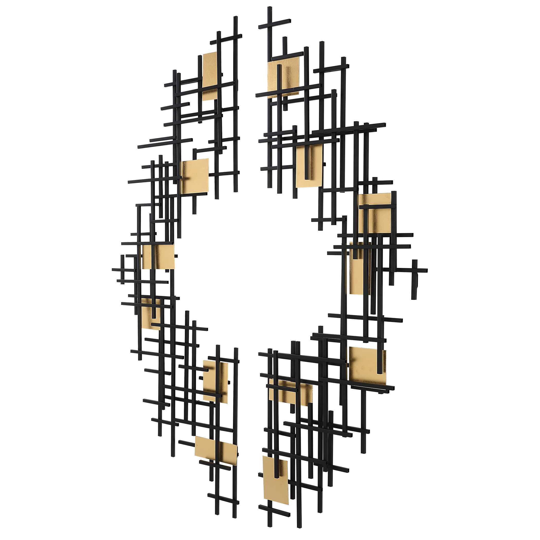 Reflection Metal Grid Wall Decor Set/2