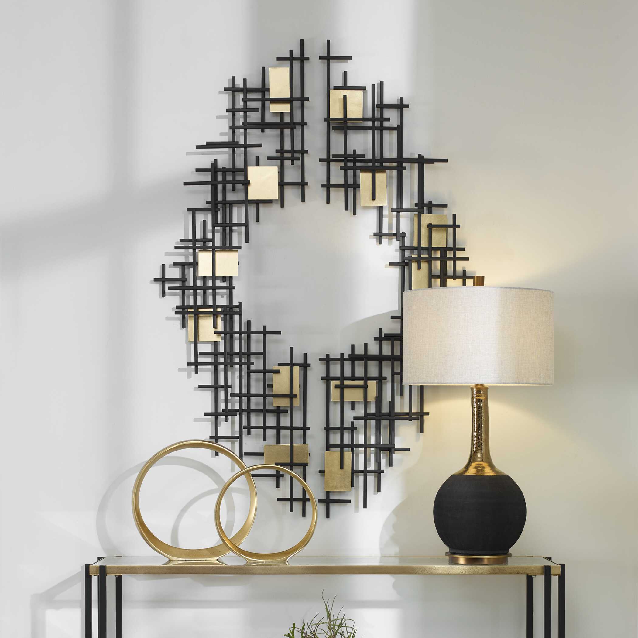 Reflection Metal Grid Wall Decor Set/2