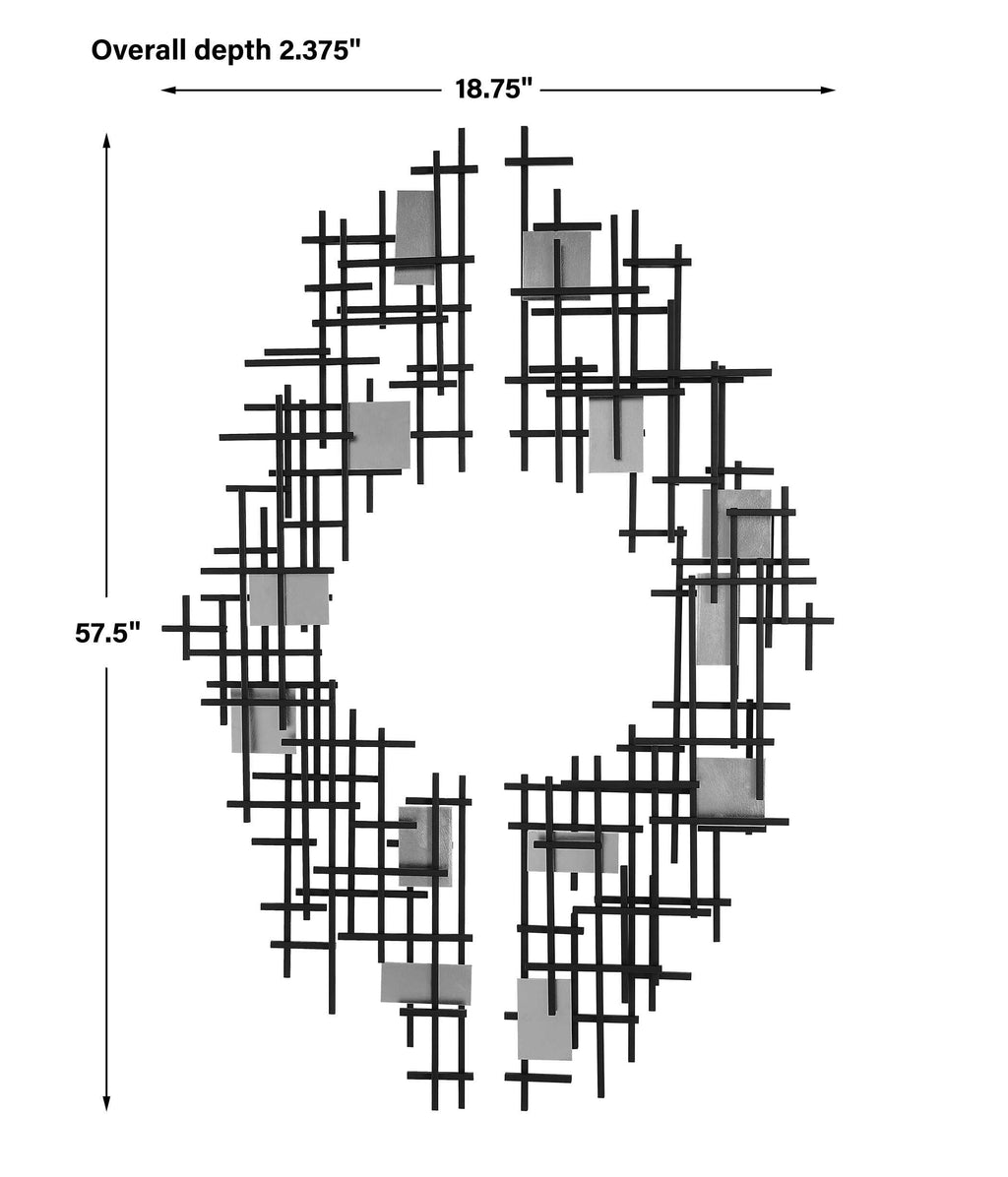 Reflection Metal Grid Wall Decor Set/2