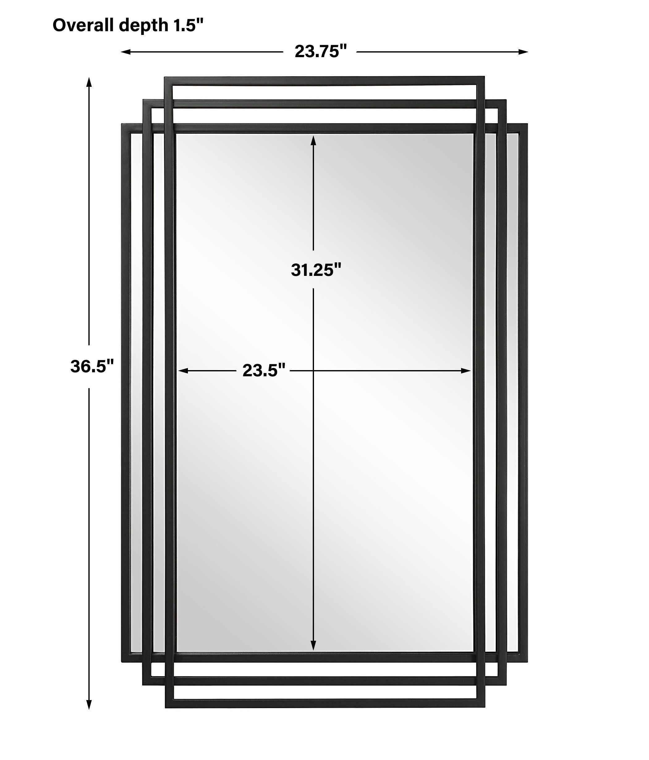 Amherst Black Iron Mirror