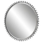 Taza Round Mirror, Antique White