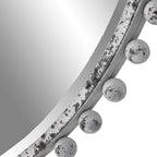 Taza Round Mirror, Antique White