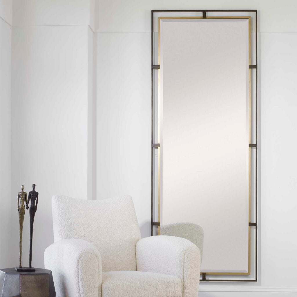 Carrizo Tall Bronze & Gold Mirror