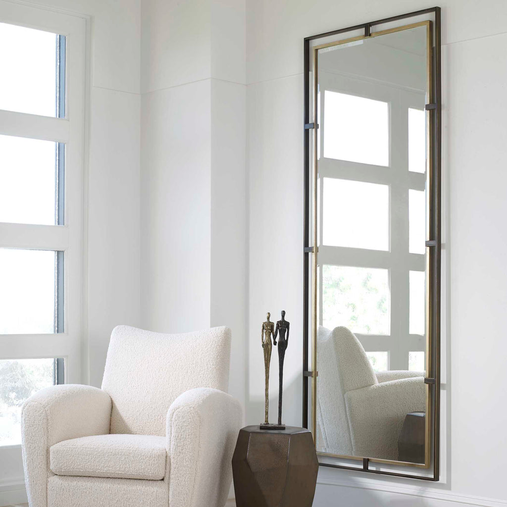 Carrizo Tall Bronze & Gold Mirror