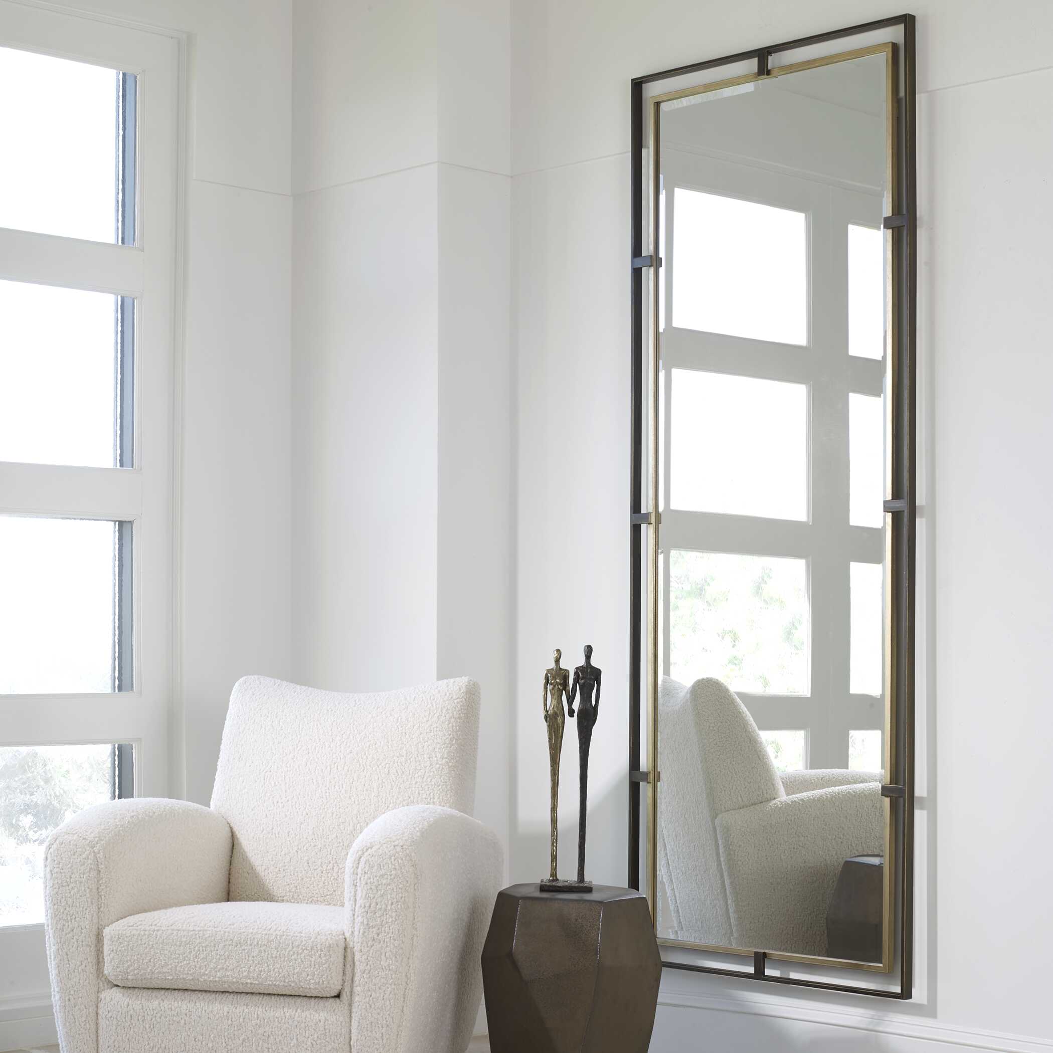 Carrizo Tall Bronze & Gold Mirror