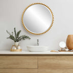 Taza Gold Round Mirror